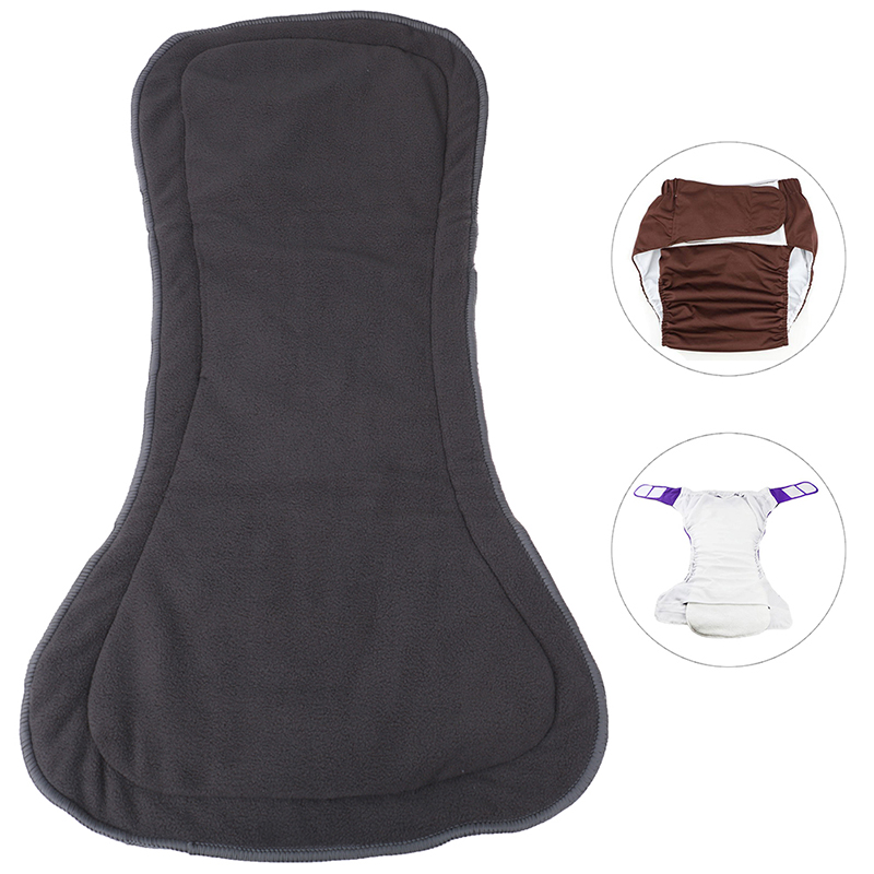 Cloth Diaper Insert - 洗える大人のおむつ5層竹炭布おむつライナースーパー吸収再利用可能な失禁大人おむつインサートパッド