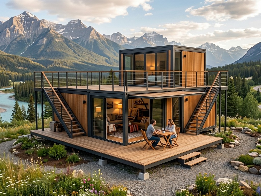 Sustainable Living Officer - 環境に優しいプレハブ住宅、2寝室1バスルーム、キッチン付き、持続可能な裏庭生活・オフィス向けプレハブ住宅