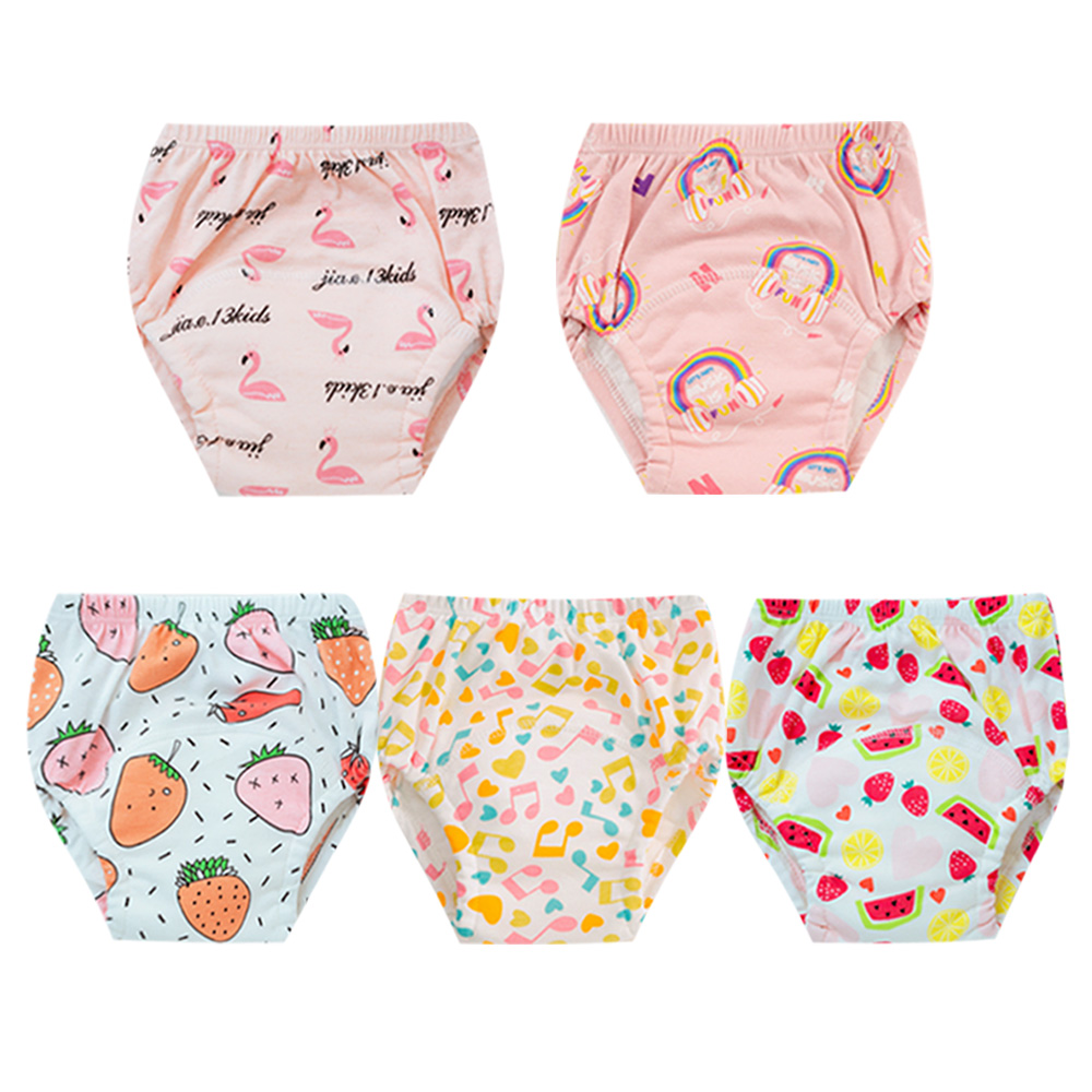 Cloth Diaper Insert - 5枚組 ベビーコットン トレーニングパンツ 防水 再利用可能 布おむつ