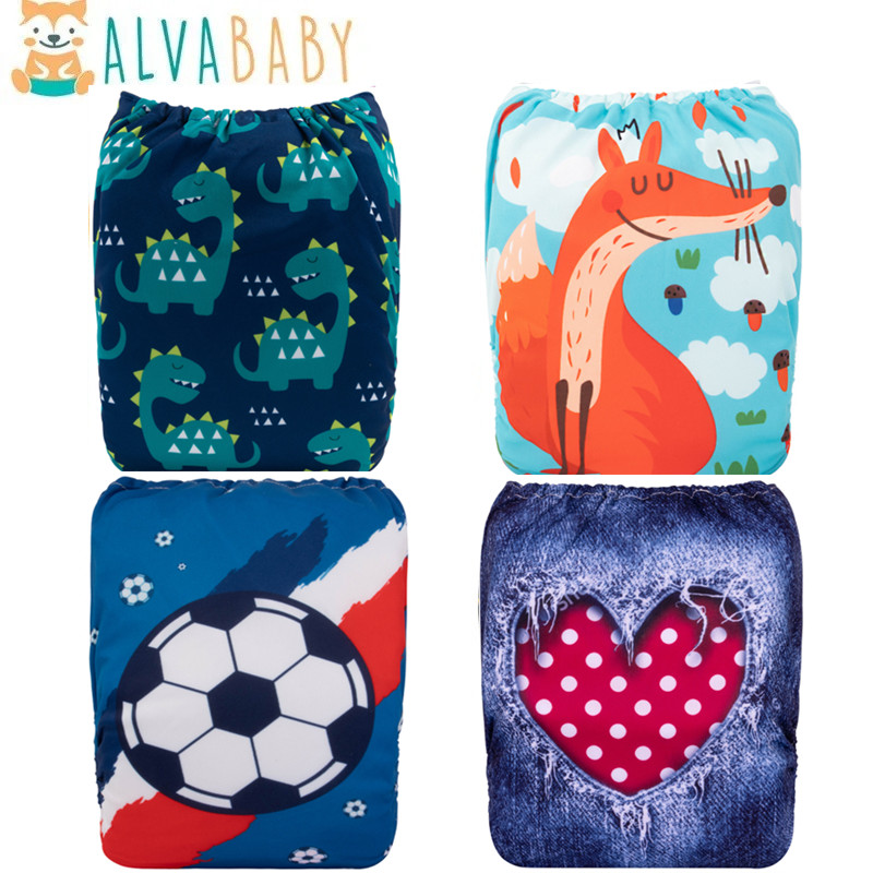Cloth Diaper Insert - Alvababy-マイクロファイバーインサート付きベビーおむつ,再利用可能,環境に優しいポリエステル布,選択可能,1個