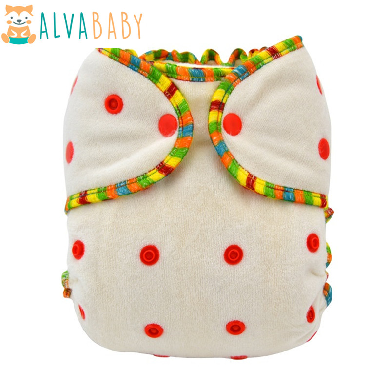 Cloth Diaper Insert - ALVABABY 竹フィットおむつ 再利用可能な布おむつ 使いやすい赤ちゃん用夜用おむつ