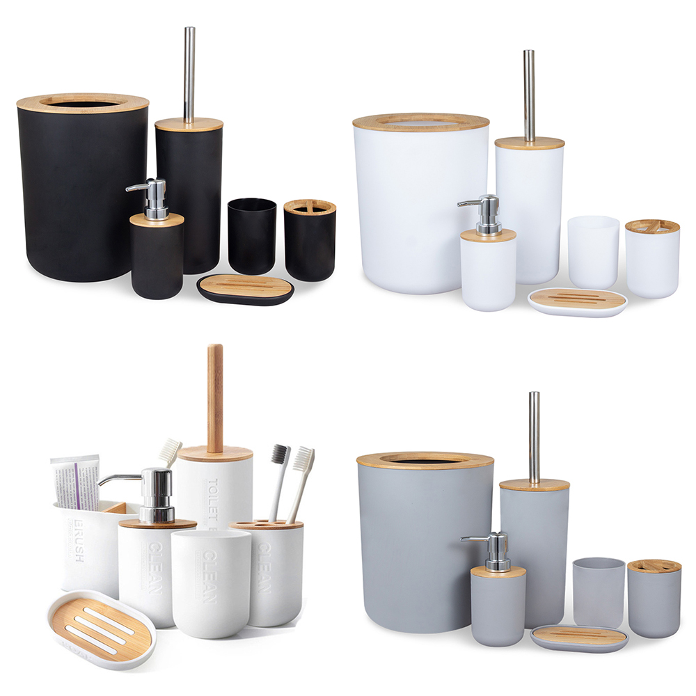 Dish Brush Bamboo - 石鹸ディスペンサーボトル皿、洗面所のゴミ箱、歯ブラシホルダー、カップスーツ、ローションラック、トイレブラシラック、バスルームアクセサリー、1個