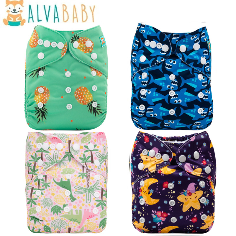 Cloth Diaper Insert - 赤ちゃんのためのalvaby-布のポケットおむつ、マイクロファイバーインサート付きのベビー用に環境にやさしい、3〜15kg、uピック、1個