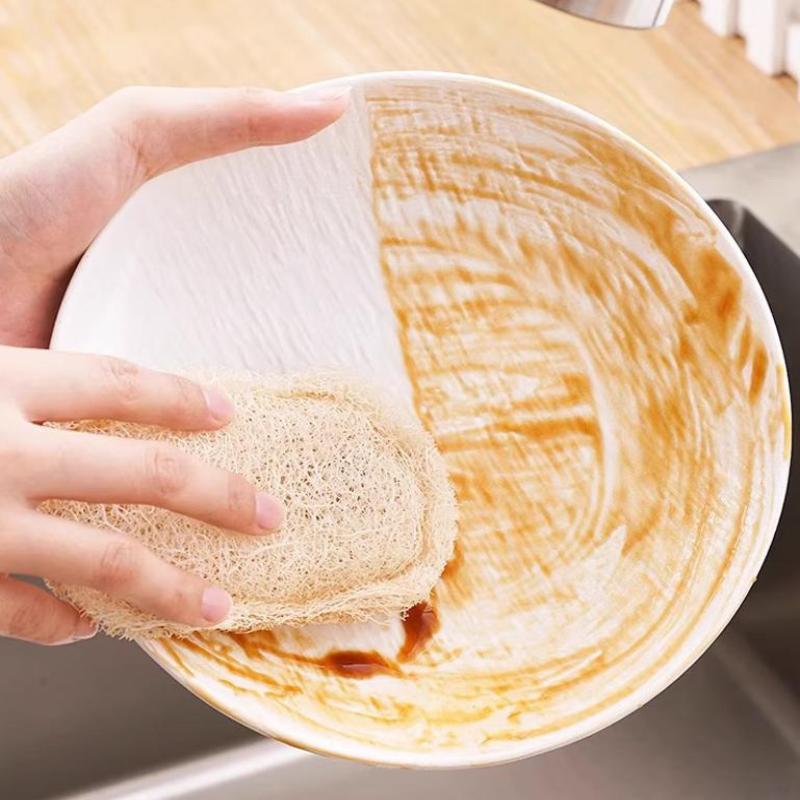 天然ヘチマスクラブパッド 6個入り 再利用可能なヘチマ食器洗 - Dish Brush Bamboo のレビューと価格