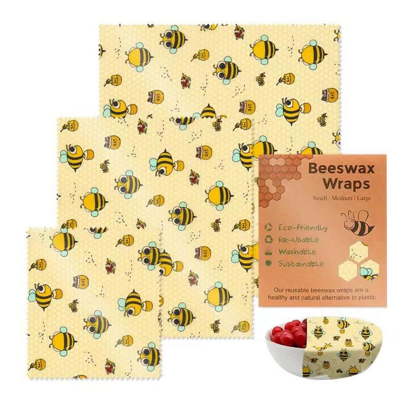 キッチンフードパッケージ用BesWaxラップ、再利用可能、新 - Beeswax Wrap Reusable のレビューと価格