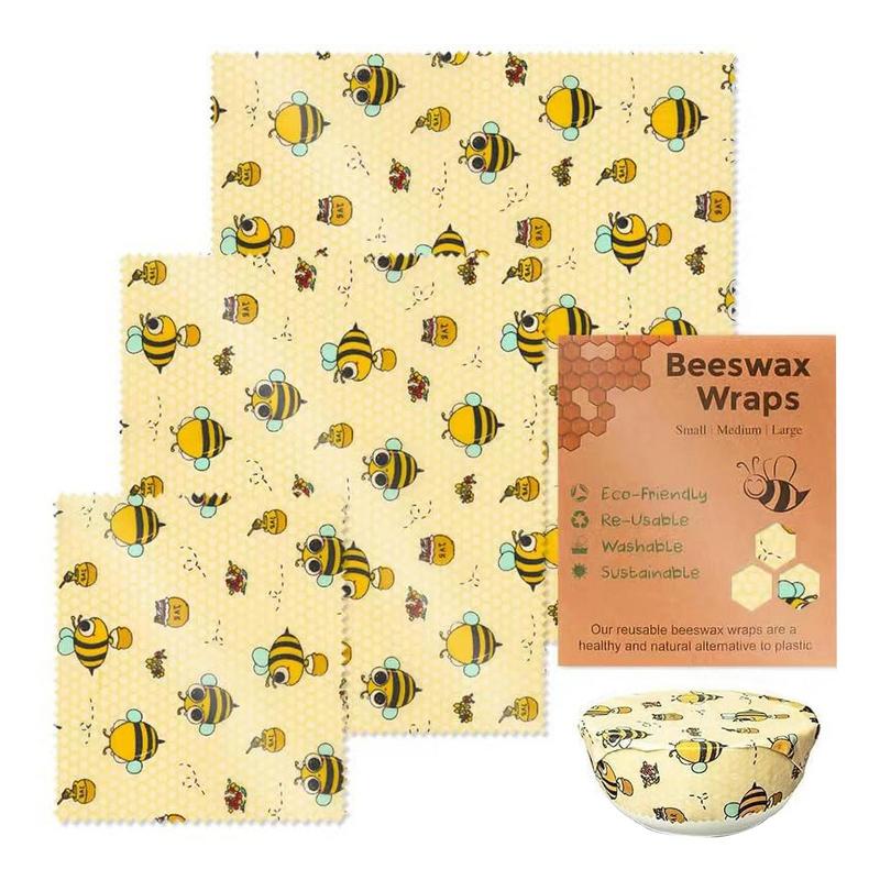 キッチンフードパッケージ用BesWaxラップ、再利用可能、新 - Beeswax Wrap Reusable のレビューと価格