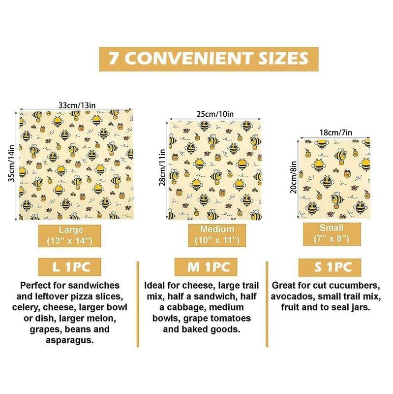 キッチンフードパッケージ用BesWaxラップ、再利用可能、新 - Beeswax Wrap Reusable のレビューと価格