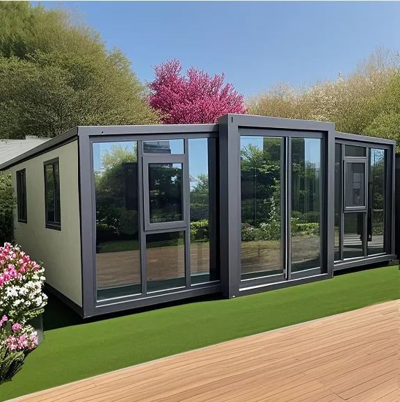 カスタマイズ可能なプレハブ折りたたみ式カフェ拡張可能コンテナ - Sustainable Living Home のレビューと価格
