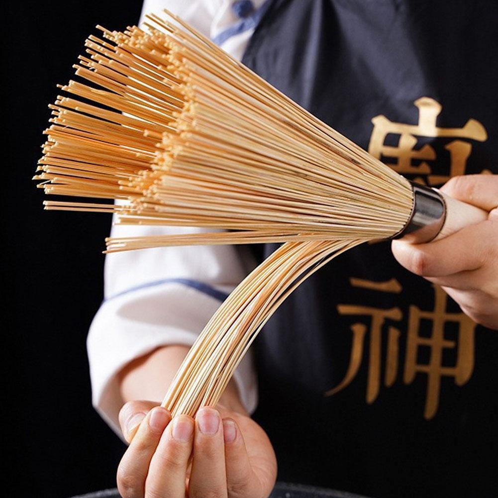 天然竹製ポットブラシ 長柄中華鍋洗浄ブラシ 食器洗いブラシ  - Dish Brush Bamboo のレビューと価格