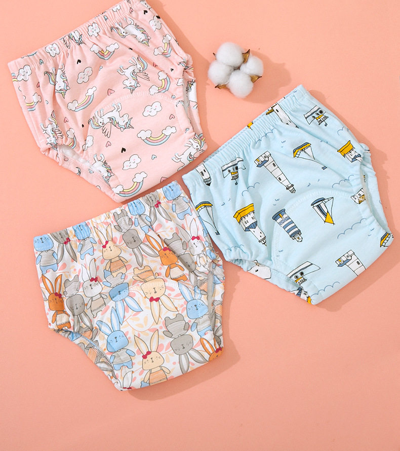 5枚組 ベビーコットン トレーニングパンツ 防水 再利用可能 - Cloth Diaper Insert のレビューと価格