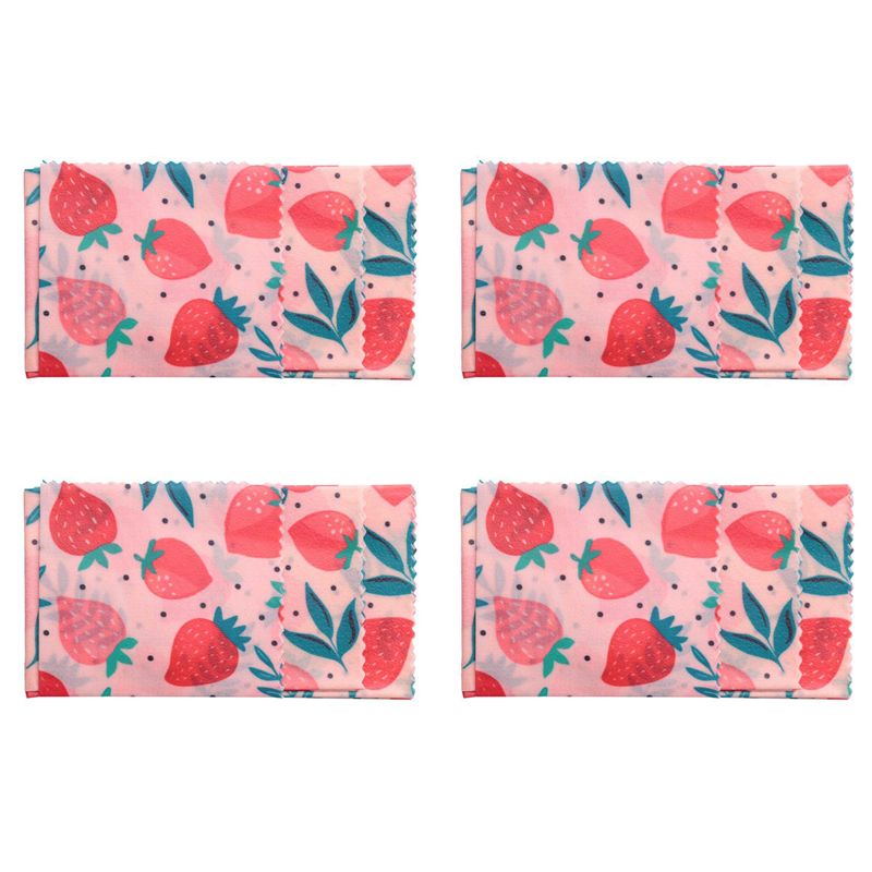 B62B-4セット 再利用可能な蜜蝋クロスラップ 食品保存袋 - Beeswax Wrap Reusable のレビューと価格