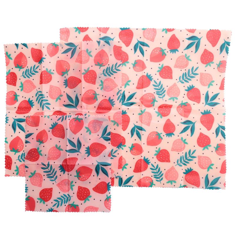 B62B-4セット 再利用可能な蜜蝋クロスラップ 食品保存袋 - Beeswax Wrap Reusable のレビューと価格