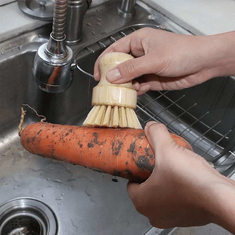 竹製食器洗いブラシ、石鹸置き付きキッチン木製食器洗いブラシ、 - Dish Brush Bamboo のレビューと価格