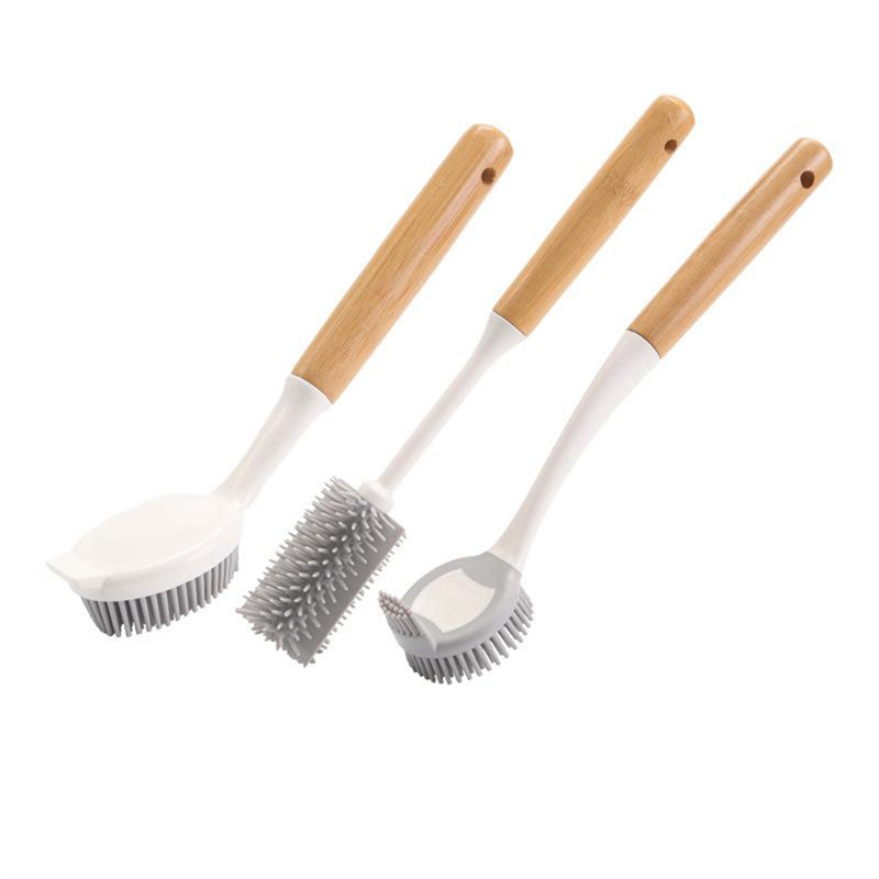 【必需品】竹ハンドル付きノンスティックディッシュパンブラシ、 - Dish Brush Bamboo のレビューと価格