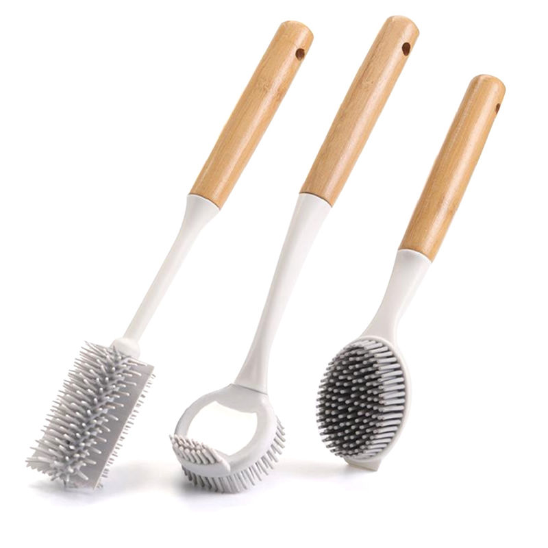 【必需品】竹ハンドル付きノンスティックディッシュパンブラシ、 - Dish Brush Bamboo のレビューと価格