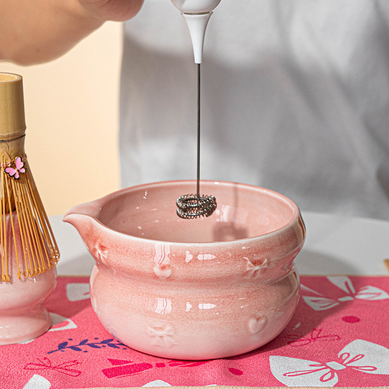 日本の抹茶セット8点、陶器の茶碗、竹製の抹茶泡立て器、スプー - Dish Brush Bamboo のレビューと価格