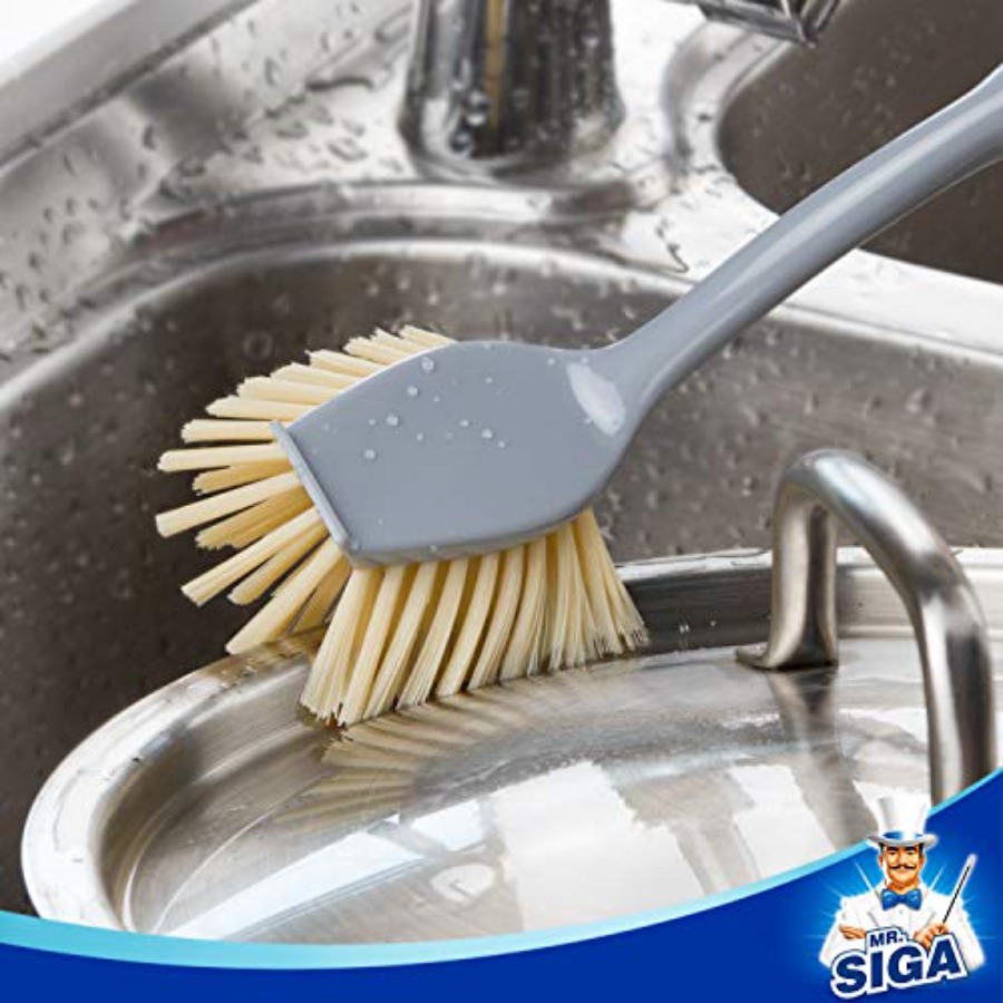 竹製ハンドル付き食器用ブラシ、スクレーパー内蔵、2個パック、 - Dish Brush Bamboo のレビューと価格