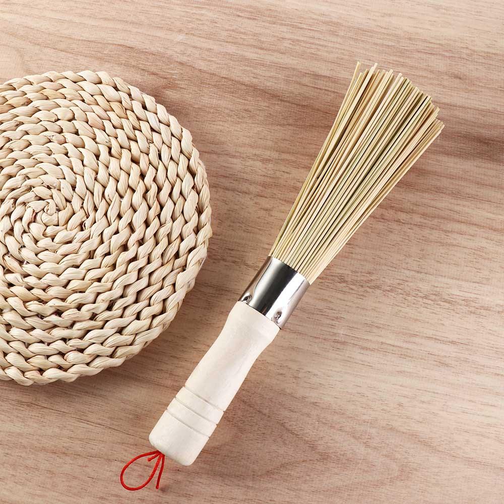 伝統的な天然竹製の丈夫な中華鍋ブラシ、鍋やフライパン用の洗浄 - Dish Brush Bamboo のレビューと価格